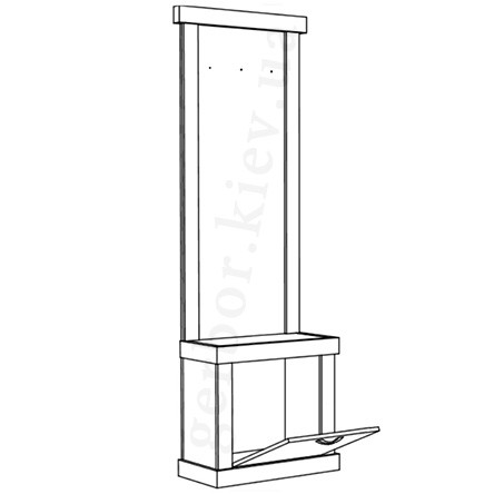 На фото схема наполнения вешалки с тумбой LAVENDA VMV Holding