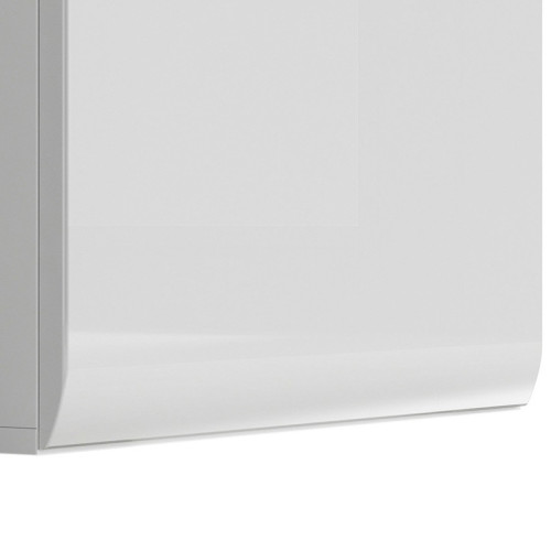 Фото витрины AZTECA TRIO REG1W1D/19/6 BRW белый / белый глянец - закругленный фасад