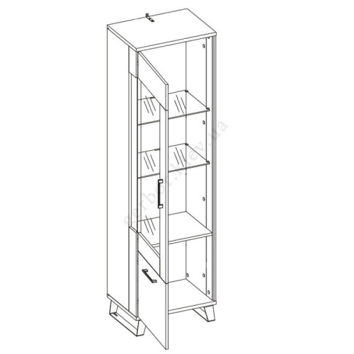 Фото левой витрины LOFT LT6 BOGFRAN – схема наполнения