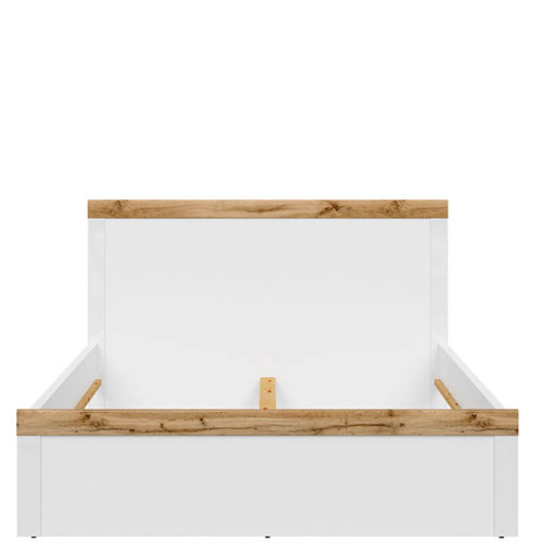 Фото кровати HOLTEN LOZ/140 BRW белый / дуб вотан – вид спереди