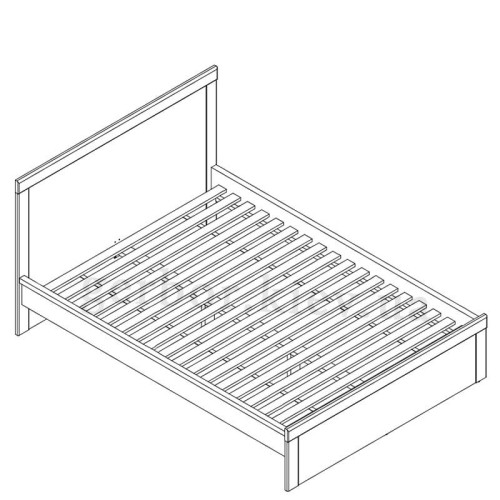 Фото кровати HOLTEN LOZ/140 BRW – схема с ламелями