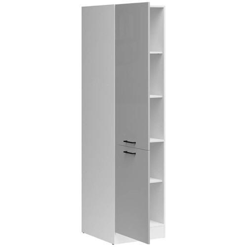 Фото лівого пеналу JUNONA LINE D2D/50/195L BRW світло-сірий глянець – наповнення