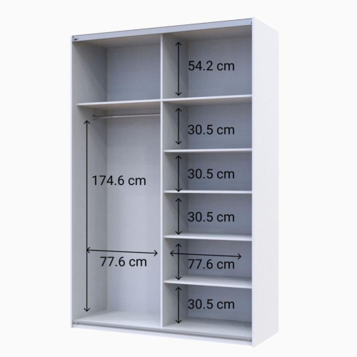 G-КАЙЗЕР Шафа-купе 2 ДСП ДОРОС (DOROS) 160х60х240