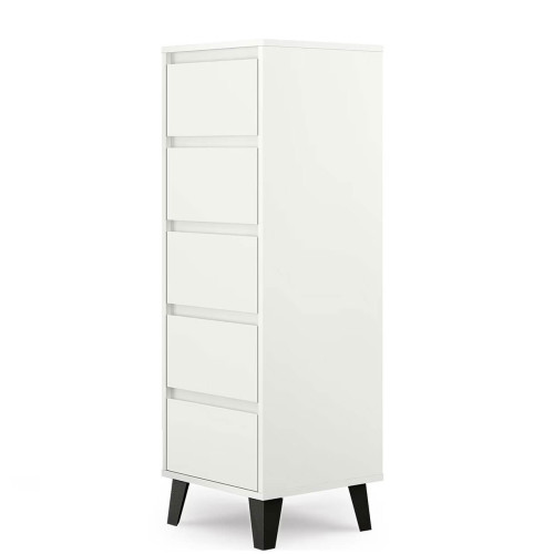 Фото білого комода BORG 5S/40 MEBELBOS – вигляд збоку