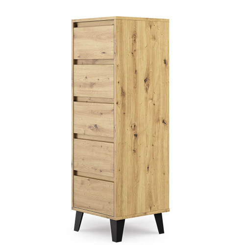 Фото комода BORG 5S/40 MEBELBOS дуб артизан – вигляд збоку