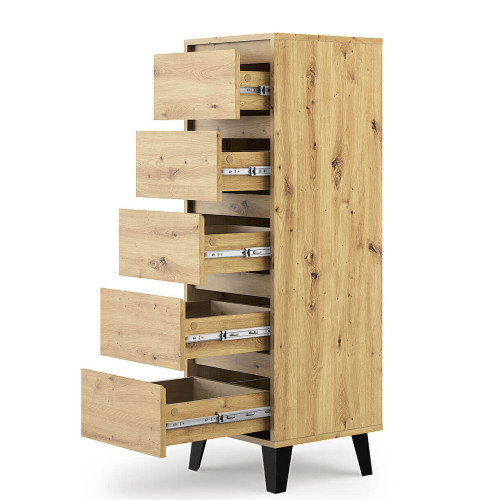 Фото комода BORG 5S/40 MEBELBOS дуб артизан – наповнення