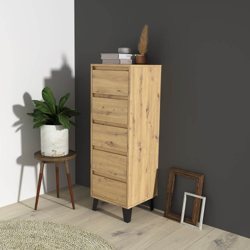 Фото комода BORG 5S/40 MEBELBOS дуб артизан в інтер'єрі