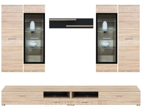 Фото стінки ВУШЕР Гербор німфея дуб сонома