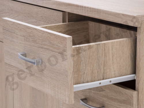На фото выдвижной ящик комода KOM 3D2S TOP-MIX VMV Holding дуб сонома