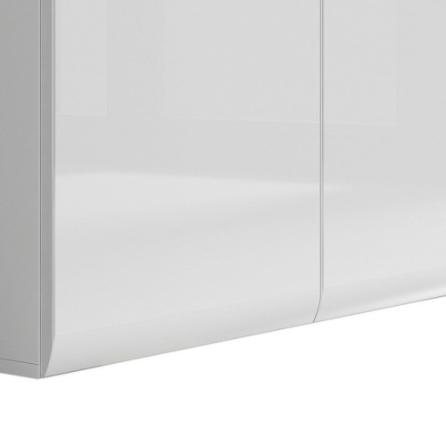 Фото витрины AZTECA TRIO REG1W1D/19/9 BRW белый / белый глянец - закругленный фасад