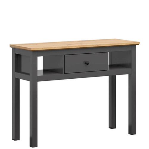 На фото туалетный стол HESEN TOL1S/9/11 BRW графит / дуб артизан – вид сбоку