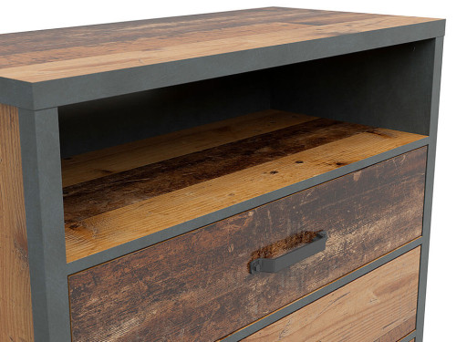 Фото комода WESTON KOM3S BRW сосна old style / матера – ручка