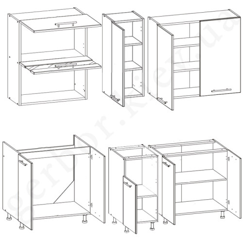 Фото комплекта для кухни TIFFANY 200 BOGFRAN – схема наполнения
