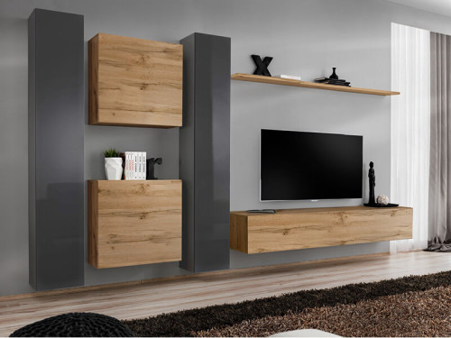 Фото гостиной SWITCH VI GWT ASM MEBLE графит / дуб вотан