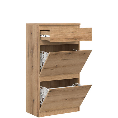 Фото тумби для взуття REMI RM11 LIVEO BOGFRAN дуб евок – вигляд зліва наповнення