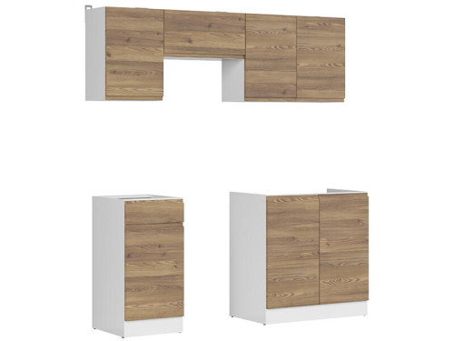 Фото кухні JUNONA LINE 180 BBL BRW модрина (без стільниці) – вигляд збоку