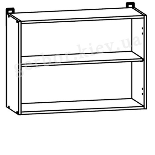 Фото кухні JUNONA LINE 180 BBL BRW модрина (без стільниці) – схема наповнення навісної шафи G2D/80/57