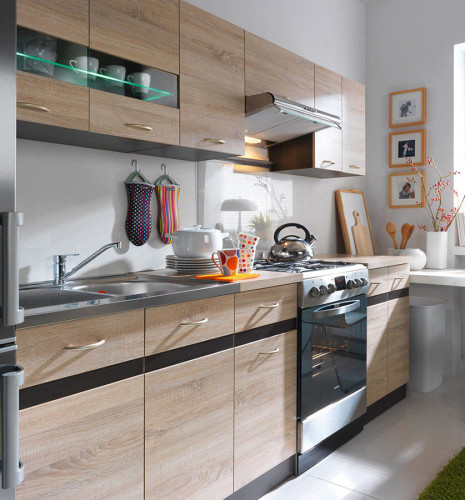 Фото тумби JUNONA LINE D2D/60/82 ZBL  BRW сонома – кухня