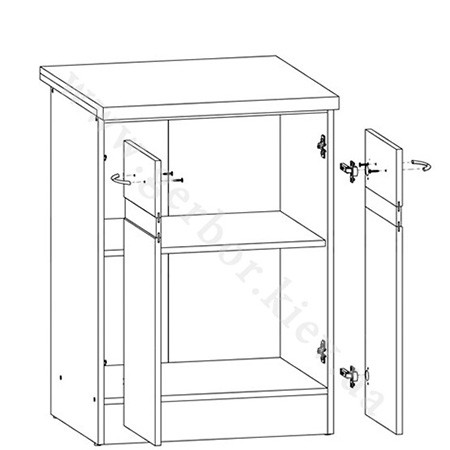 Фото тумби JUNONA LINE D2D/60/82 ZBL  BRW сонома – схема наповнення