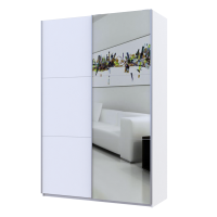 G-КАЙЗЕР Шафа-купе 1 ДСП / 1 Дзеркало ДОРОС (DOROS) 160х60х240