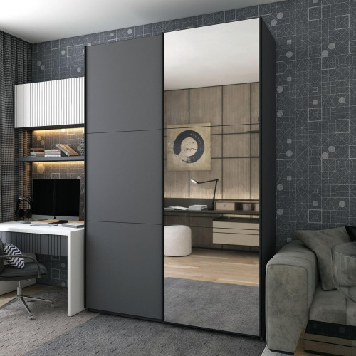 G-КАЙЗЕР Шафа-купе 1 ДСП / 1 Дзеркало ДОРОС (DOROS) 160х60х240