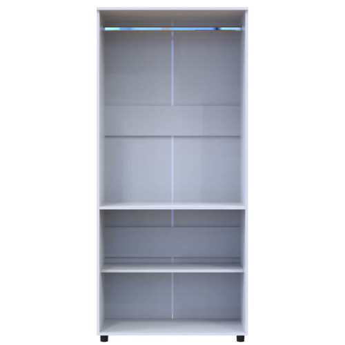 Фото білої шафи ТОРН 2 ДСП штанга ДОРОС (DOROS) – вигляд спереду наповнення