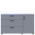 Фото сірого комода ТОРН 3Ш/1Д ДОРОС (DOROS) – вигляд спереду