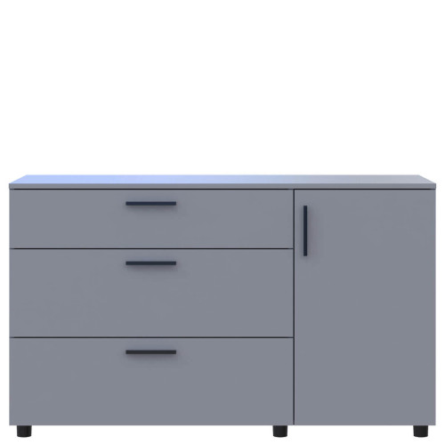 Фото сірого комода ТОРН 3Ш/1Д ДОРОС (DOROS) – вигляд спереду