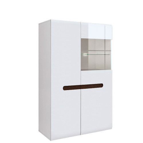 Фото витрины AZTECA TRIO SFK1W1D/14/9 BRW белый / белый глянец
