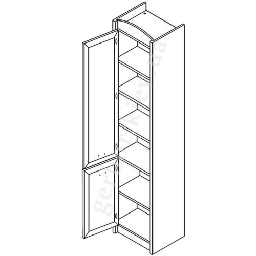 Фото спальні САЛЕРНО Гербор – схема наповнення дводверного пеналу