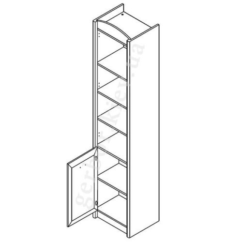Фото спальні САЛЕРНО Гербор – схема наповнення однодверного пеналу