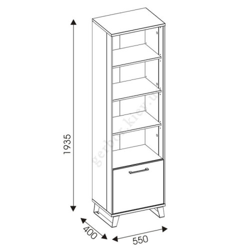 Фото стеллажа LOFT LT8 BOGFRAN – схема с размерами