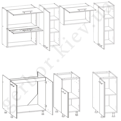 Фото комплекта для кухни TIFFANY 220 BOGFRAN – схема наполнения