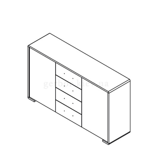 Фото комоду KOM2D4S БУКА Гербор – схема