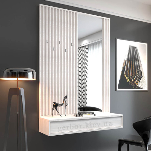 Фото підвісного передпокої ДЕЛІ Гербор ясен сніжний в інтер'єрі