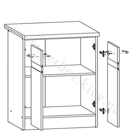 Фото тумби JUNONA LINE D2D/80/82 ZBL BRW сонома – схема наповнення