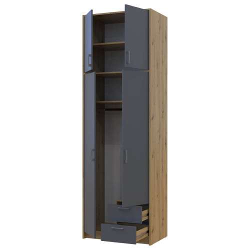 РОНДІ Шафа з високою антресоллю 2 ДСП ДОРОС (DOROS) 82х52х260