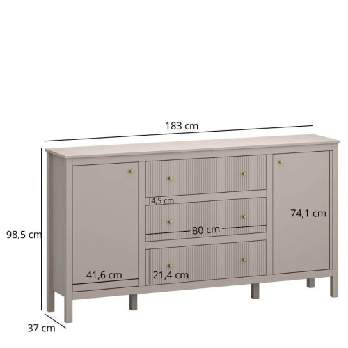 Фото комода KLEO 2D3S MEBELBOS – розміри