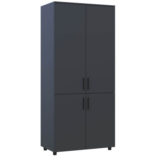 Фото шафи ТОРН 2 ДСП штанга ДОРОС (DOROS) антрацит – вигляд збоку