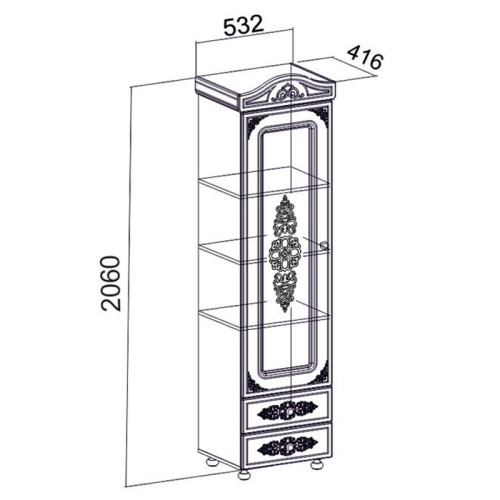 Фото пенала  БЕЛЛЬ АС-01 Санти - размеры