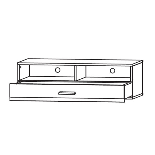 На фото схема наполнения тумбы ТВ ВУШЕР RTV1S Гербор