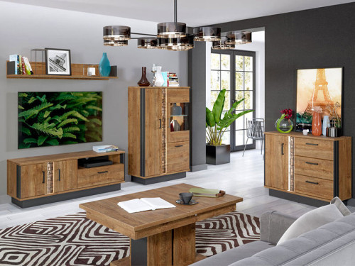 Фото тумбы DORIAN DN2 BOGFRAN в интерьере гостиной