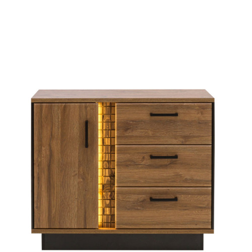 Фото тумбы DORIAN DN2 BOGFRAN – вид спереди с подсветкой