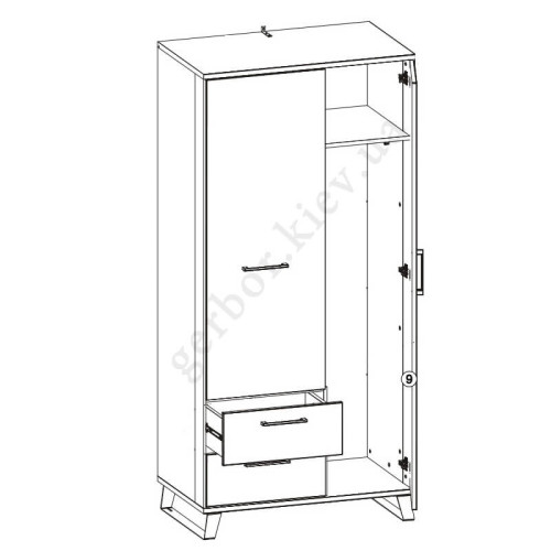 Фото шкафа LOFT LT9 BOGFRAN – схема наполнения