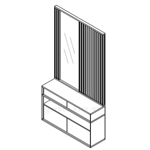 Фото передпокою ДЕЛІ Гербор – схема з лівостороннім розташуванням дзеркала