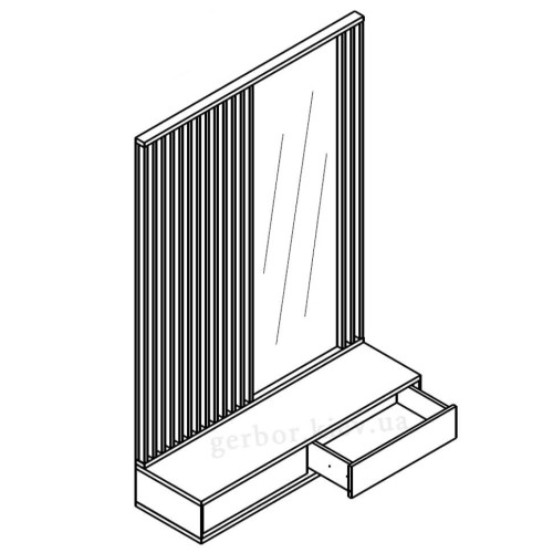 Фото передпокою ДЕЛІ Гербор – схема наповнення підвісного модуля