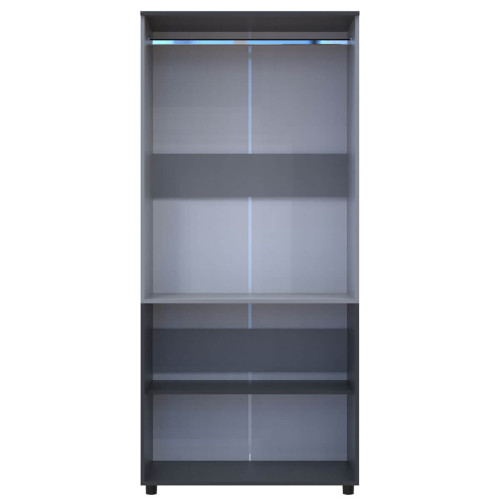 Фото шафи ТОРН 2 ДСП штанга ДОРОС (DOROS) антрацит / сірий – вигляд спереду наповнення