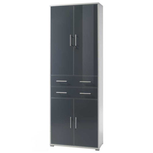 Фото шкафа OFFICE LUX REG4D2S/220 BRW - вид сбоку