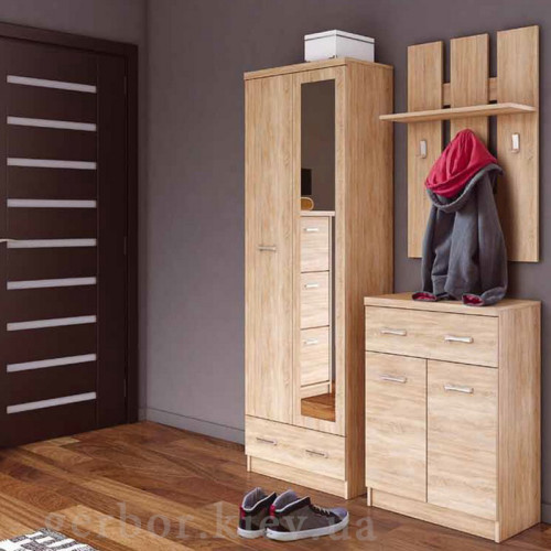 Фото тумбы KOM 2D1S_60 TOP-MIX VMV Holding дуб сонома в интерьере прихожей