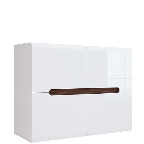 Фото тумбы AZTECA TRIO SFK4D/8/11 BRW белый / белый глянец